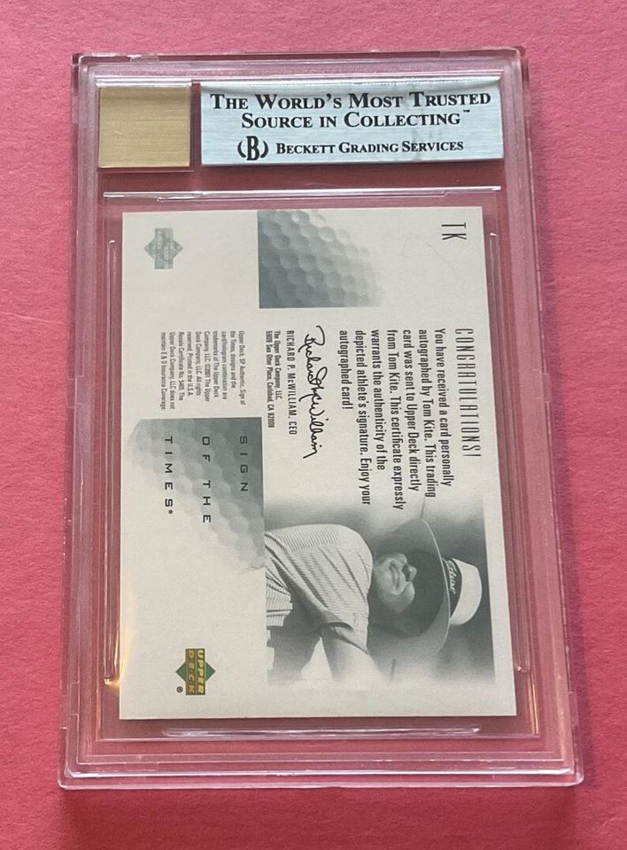 TOM KITE ~ BGS 9/10 ~ 2001 SP Authentic Sign of the Times Autograph #TK ~ HOF - Image 4 of 4