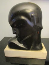 Vintage Art Deco Hagenauer Style Werkstatte Young Male 12" Bust Wood Sculpture!