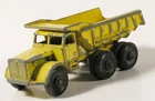 MATCHBOX 6 EUCLID QUARRY TIPPER TRUCK THIN TYRES LESNEY 1-75 ENGLAND BDE