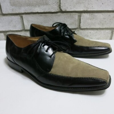 Giorgio Brutini Suede Leather Two Tone Long Toe Dress Oxfords Shoes Sz 12 M GIORGIO BRUTINI Nolan Blue Suede Wingtips Brogues Oxfords  main image 4