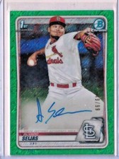 2020 Bowman Chrome Auto Green Shimmer 1st Bowman #CPAAS Alvaro Seijas 49/99
