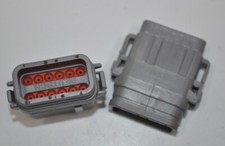 Lot of 2 DTM06-12SA-E007 Deutsch Connector 12 Position Grey - No Pins