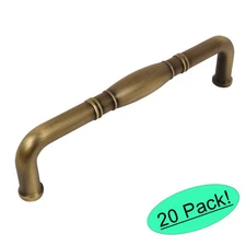 *20 Pack* Cosmas Cabinet Hardware Brushed Antique Brass Handle Pull #4313-128BAB