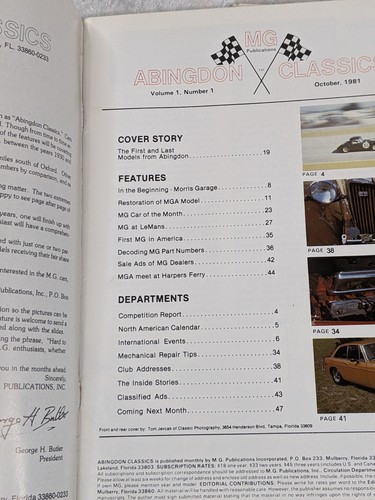 MG Car Sacred Octagon magazine 5 issues April 82 84 Dec 82 80s Ads 2 Color - Picture 16 of 24