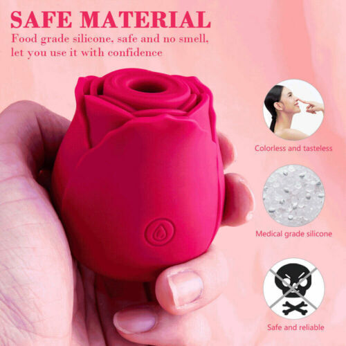 Rose Sucking Vibrator Nipple Clit Sucker G-spot Massager Sex Toys for Women - Picture 18 of 21