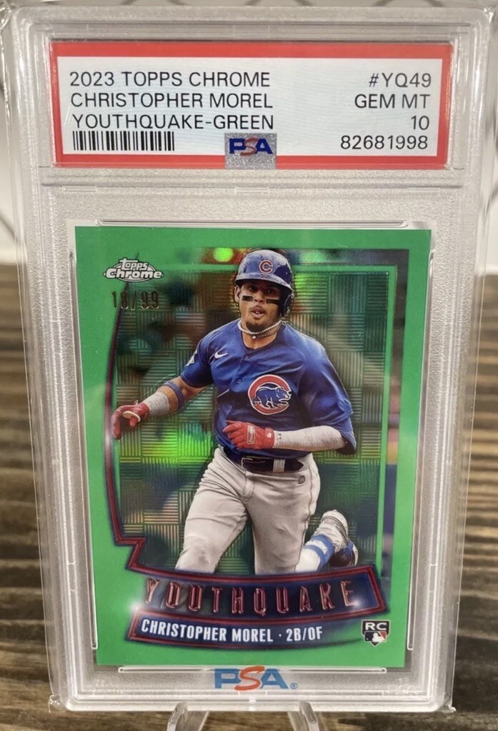 2023 Topps Chrome Youthquake Green /99 Christopher Morel Rookie RC PSA 10 POP 5