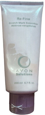 Avon Solutions Re-Fine Stretch Mark Smoother 2003 6.7oz Preowned 3/4 Full