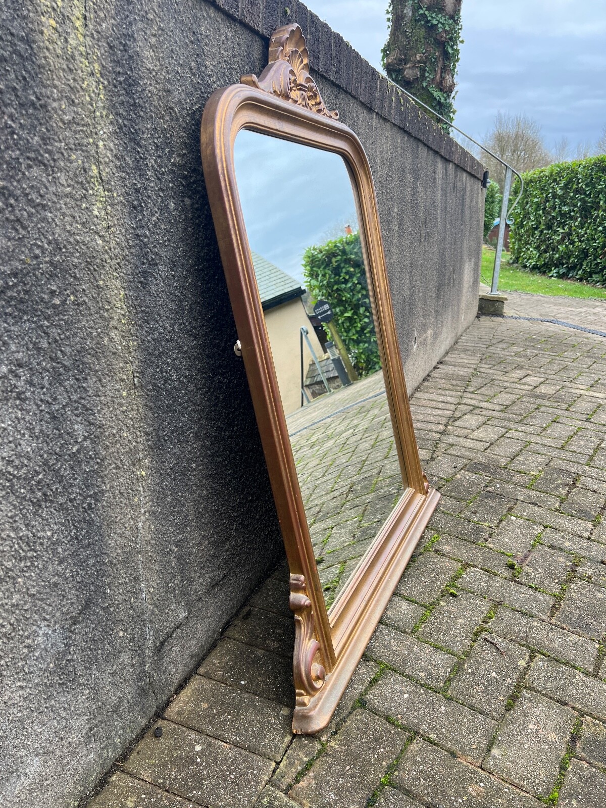 Vintage Overmantle Ornate Gilt Mirror eBay