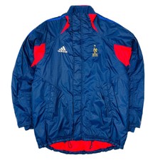 Vintage France 2003-04 Adidas Football Bench Jacket - Small