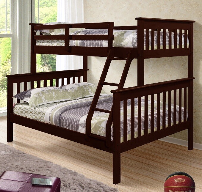 Donco Kids Twin Over Full Mission Bunk Bed