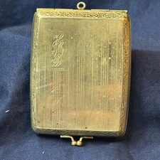 Art Deco EAM Elgin American Dance Card Cigarette Holder Purse Kiss Clasp