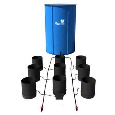 AutoPot Spring Pot 9 Pot XL System w/ 25 gal Flexi Tank (5 gal Spring ...