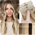 Mini Pad Haarteil 100% Remy Echthaar Clip In Extensions Kurz Ein Tressen Toupet