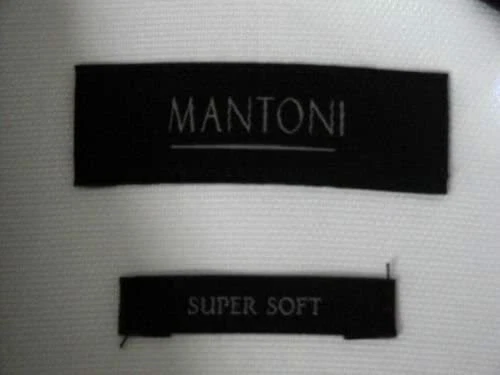 Camisa de vestir para hombre MANTONI blanca piqué mangas puño barril Foto 4 de 4