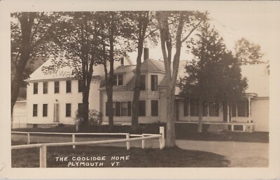 Plymouth, VT: Calvin Coolidge Home RPPC Windsor Vermont Real Photo Postcard