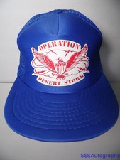 Vintage 1991 OPERATION DESERT STORM Military Eagle Crest SNAPBACK TRUCKER HAT