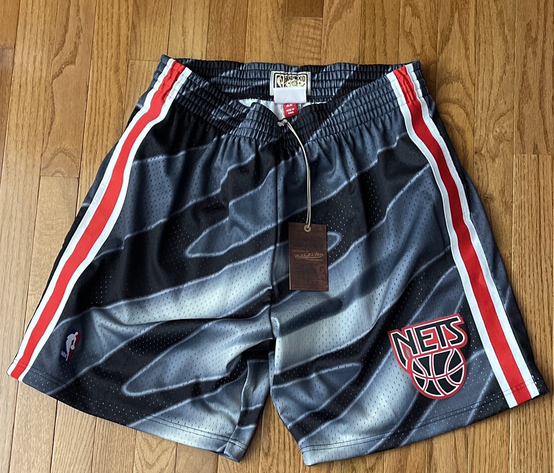 New Jersey Nets Mitchell Ness Hardwood 1990 Swingman Shorts XL Brooklyn