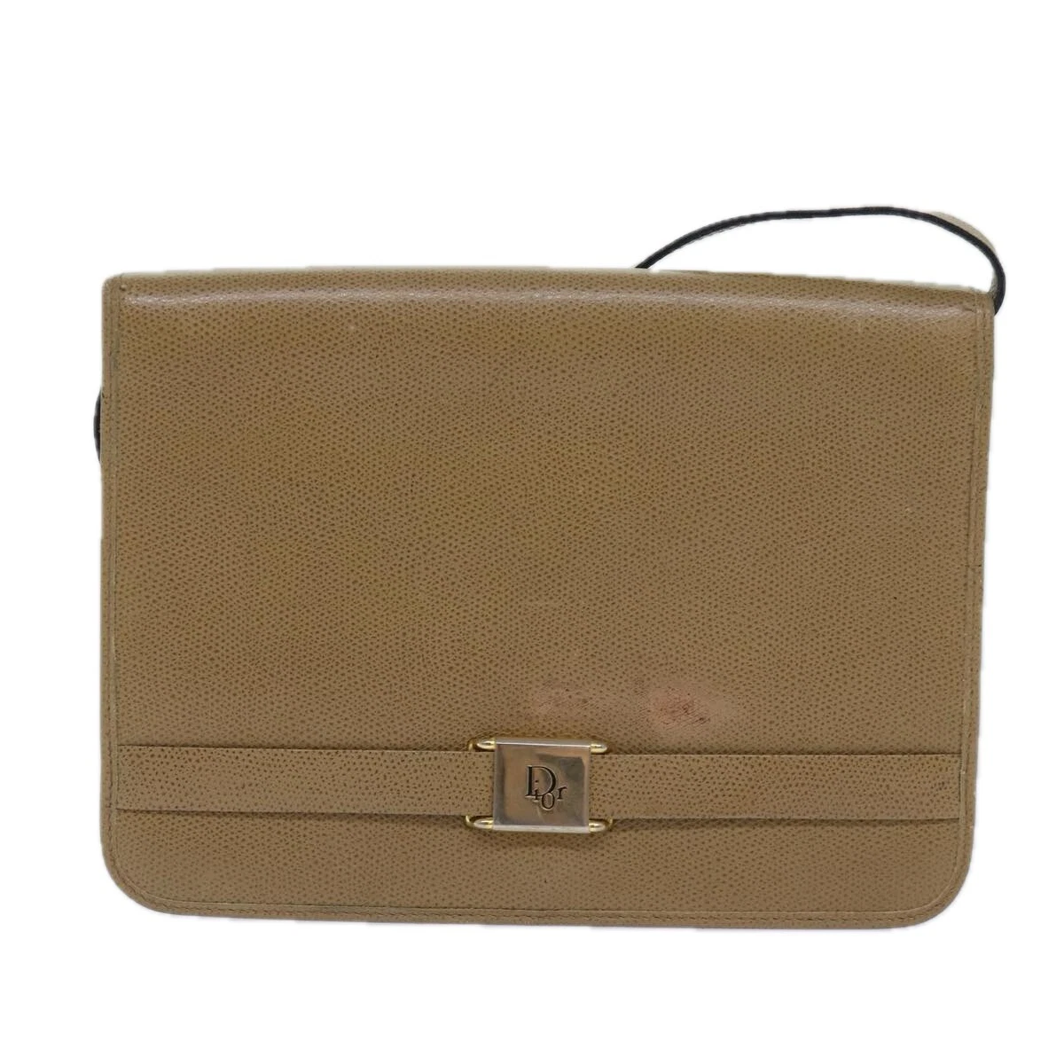 Sac à bandoulière Dior en cuir beige authentique