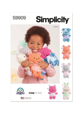 Simplicity Schnittmuster S9909 9 Zoll Plüschtiere von Carla Reiss Design