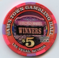 5 Sam's Town Town Club Winners LE Chip Las Vegas 1998