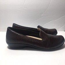 Dansko Women's 38 7.5 8 Shoes Olivia Loafer Brown Textured Leather