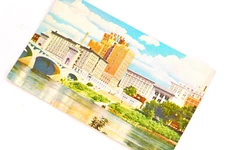 Vintage Sterling Hotel Published Market Street Bridge Wilkes-Barre PA Postcard