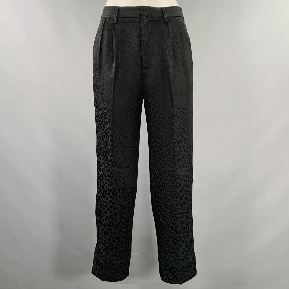 パンツ Noir Kei Ninomiya NOIR KEI NINOMIYA Size XS Black Triacetate Blend Jacquard