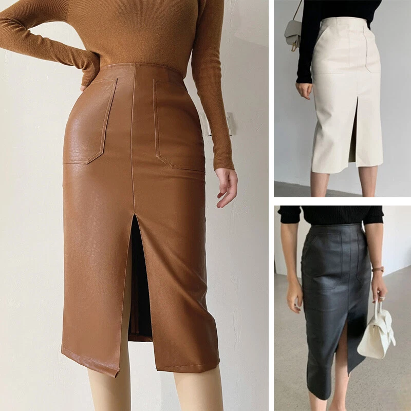 Faux leather pencil skirt xs cheap
