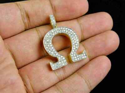 1.90Ct Round Cut VVS1/D Chess King Pin Pendant 14K Yellow Gold Finish