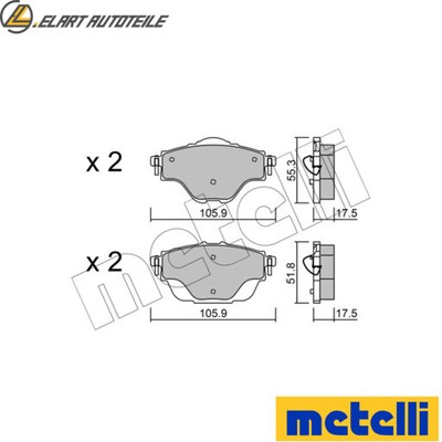 Brake Pad Set Disc Brake 22-0988-0 for Peugeot 308/II/SW/III 3008/SUV DS  