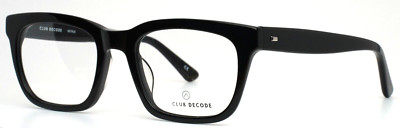 CLUB DECODE Rat Pack Black Womens Square Full Rim Eyeglasses 53-20-145 B:39