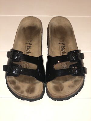 Betula by Birkenstock Black Double Strap Slide Sandals Women main image 3
