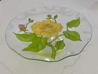 Vintage 1960' Dorothy Thorpe California Reverse Painting Glass Cake Pastry Plate — photo 1