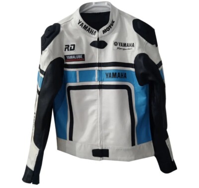 BRAND NEW YAMAHA MOTORBIKE LEATHER RACING JACKET CE APPROVED