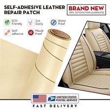 Beige Leather Repair Tape Self-Adhesive Patch for Furniture Sofa Table Chair US