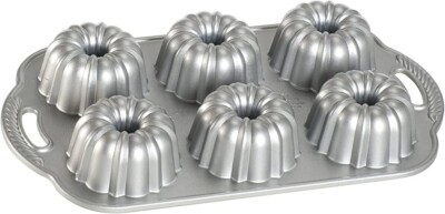 Nordic Ware Anniversary Bundtlette Mini Pfanne Silber