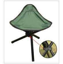 Portable Folding Stool Tripod Chair Travel Fishing Camping Collapsible Seat US