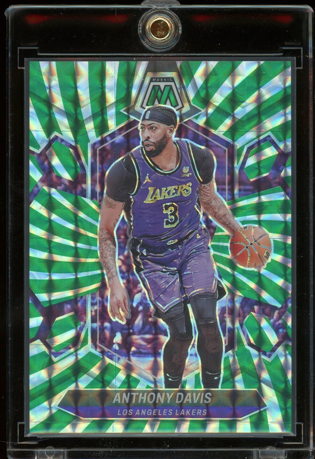 2023-24 Panini Mosaic ANTHONY DAVIS #73 Green Swirl FOTL Mosaic /3
