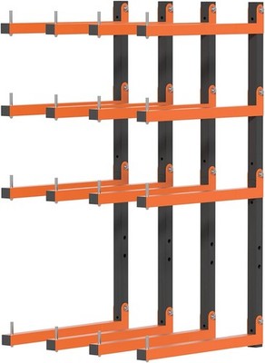 Heavy Duty Folding Lumber Rack 8 Level Wall Mount 32 Inch