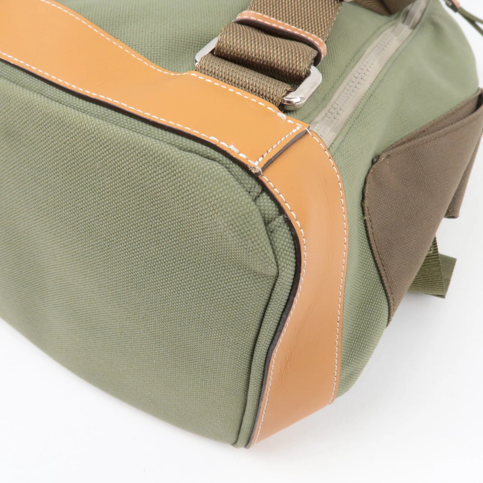 LOEWE Anagram Convertible Backpack Canvas Khaki A… - image 9