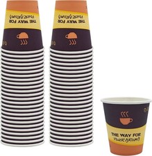 PAMI Disposable Coffee Cups, 10 oz Single-Use Paper Cups, 50 count, Tea