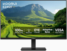 24  1080p Computer Monitor  100Hz VA Screen, HDMI VGA, Slim Bezel, Tilt Stand