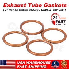 4PCS For Honda CB650 CBR600 CB900F CB1000R Exhaust Tube Gaskets 18291-MN4-920 US