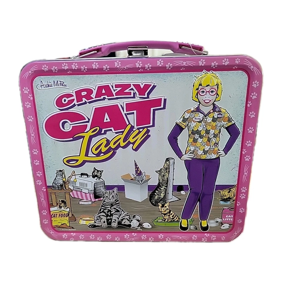 Lonchera Crazy Cat Lady 2015 ¡nueva con etiquetas y accesorios en el interior y llavero! Foto 2 de 4