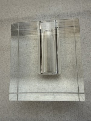 Vintage MCM Tizo Design Bud Vase Crystal Rectangular