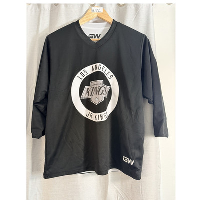 Game Wear Los Angeles Jr Kings Ice Hockey Jerseys S/M Black & White