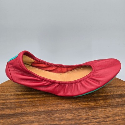Tieks Gavrieli Ballet Flats Womens 7 Cardinal Red Leather Slip On Comfort Shoes
