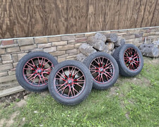 16 Inch Red Wheels And Tires Brand New