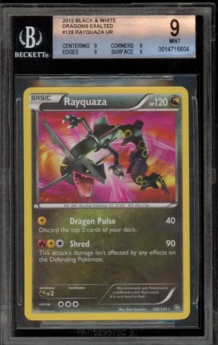 Pokemon Rayquaza Dragons Exalted Holo Secret Rare #128 BGS 9 Mint