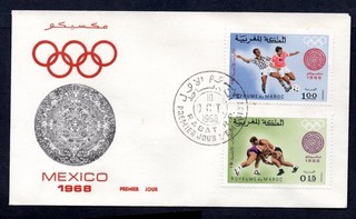 Morocco 1968 Mexico Olympics First Day Cover